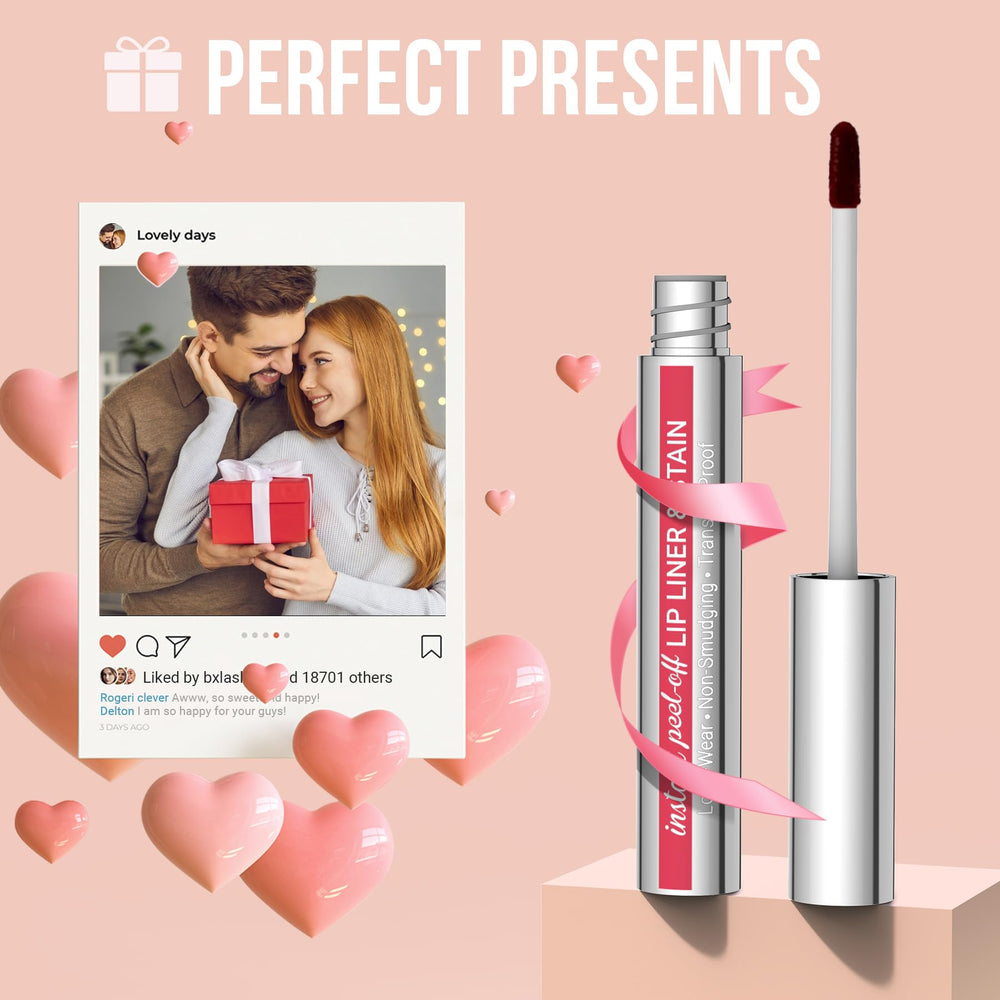 iMethod Lip Stain coffee shade on lips delivers subtle everyday color