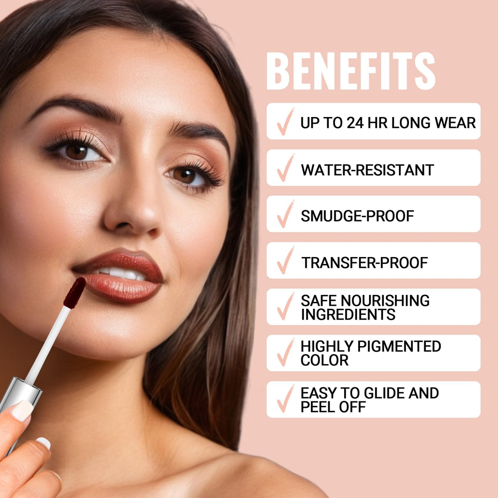 iMethod Lip Stain daywear test under daylight shows smudge-resistant finish