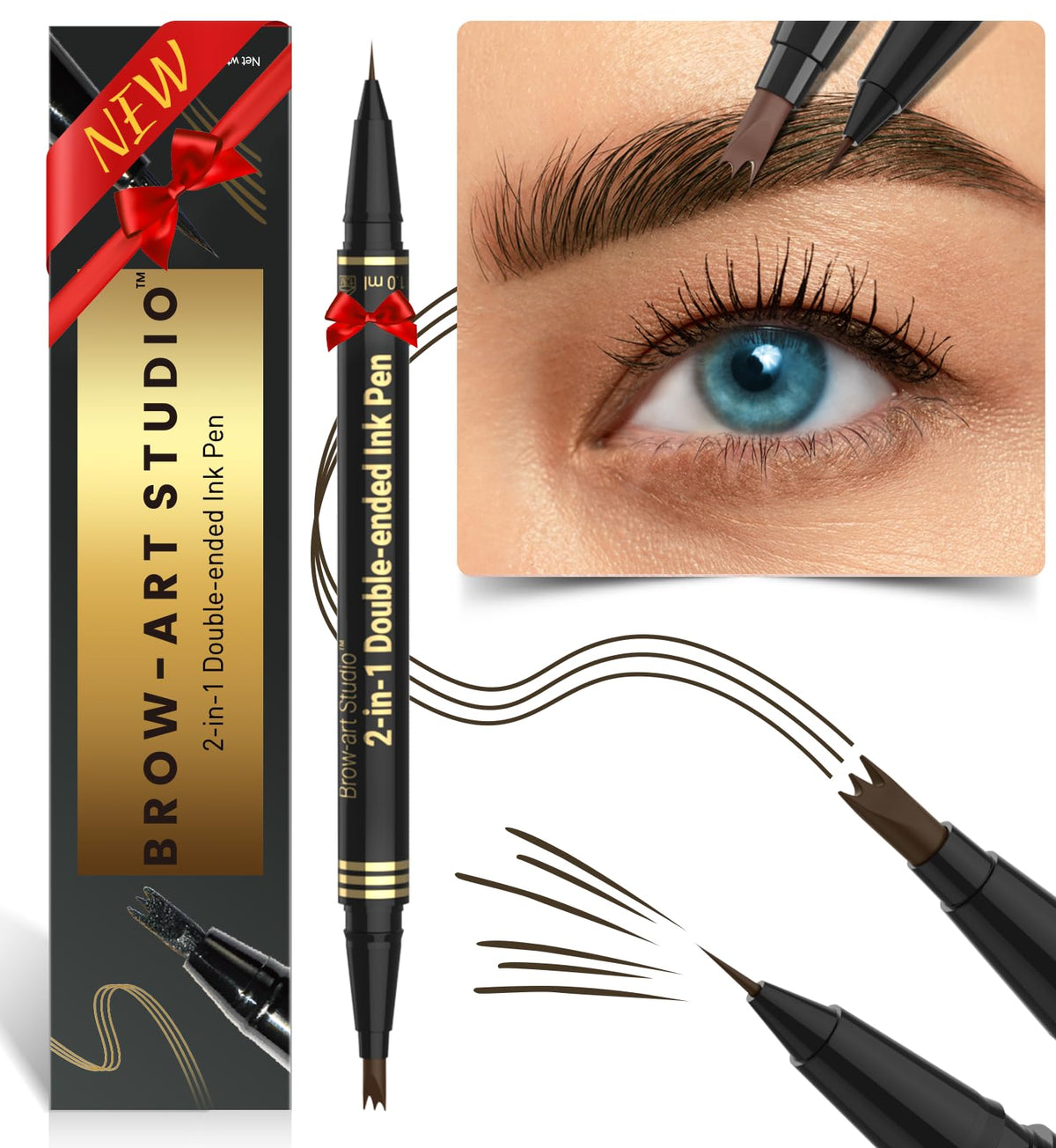 iMethod Microblading Eyebrow Pencil 3-prong tip close-up for precise hair-like strokes
