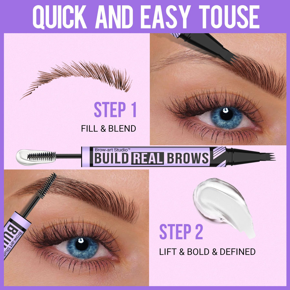 iMethod waterproof wear test close-up showing smudge-proof brows during activity