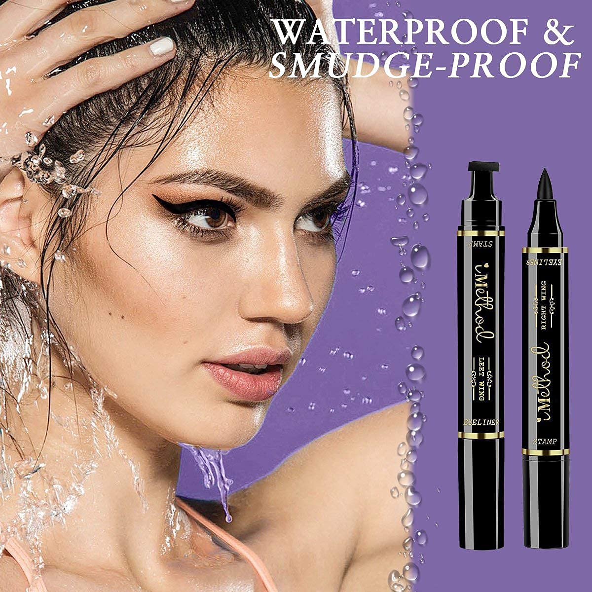 iMethod winged eyeliner stamp in-use demonstration shows fast cat-eye.