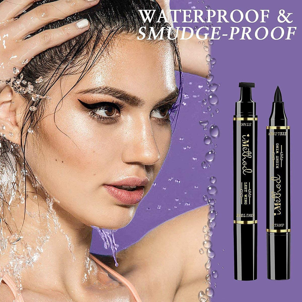 iMethod winged eyeliner stamp in-use demonstration shows fast cat-eye.