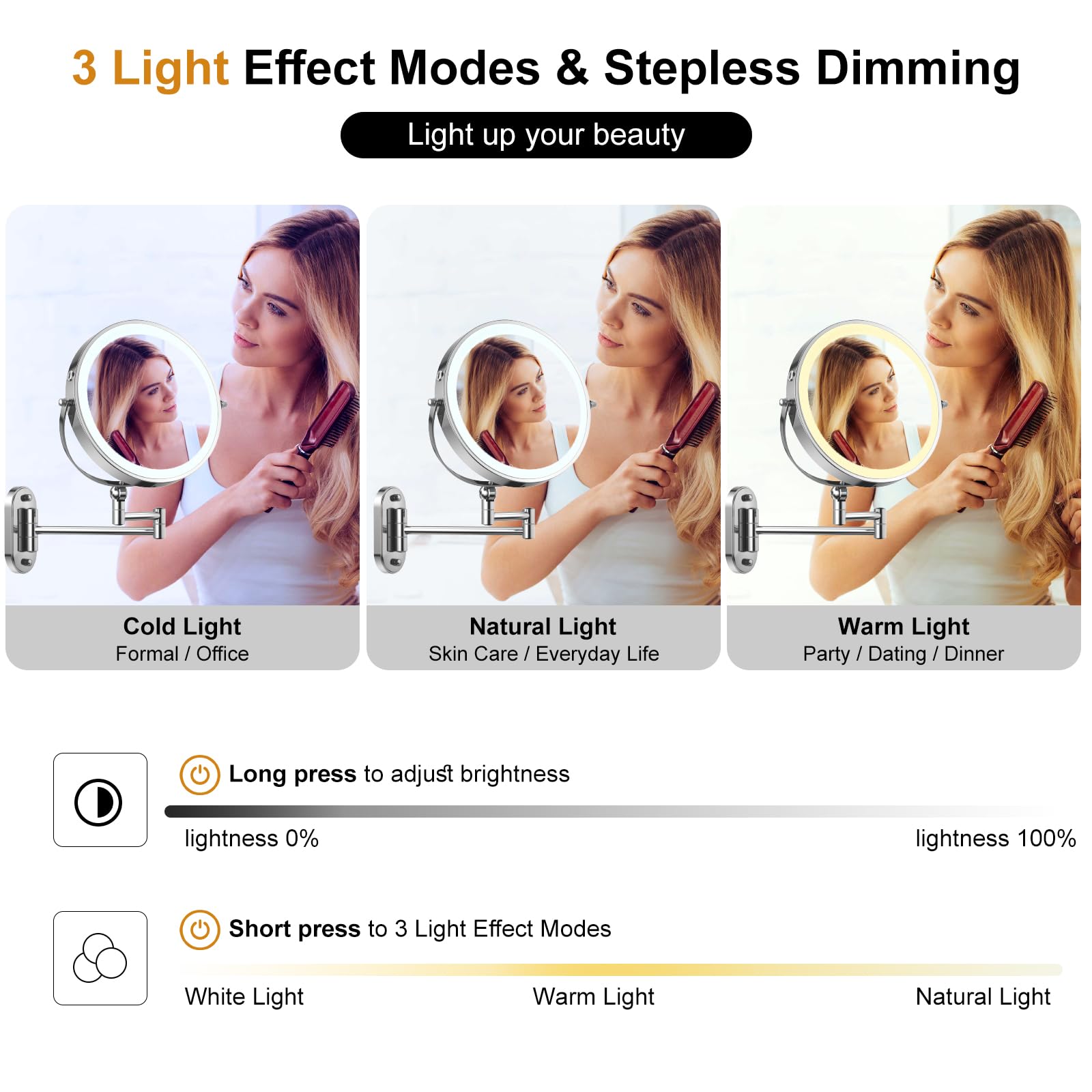 IMIKONA 360-degree rotation and extendable arm optimize angle and distance