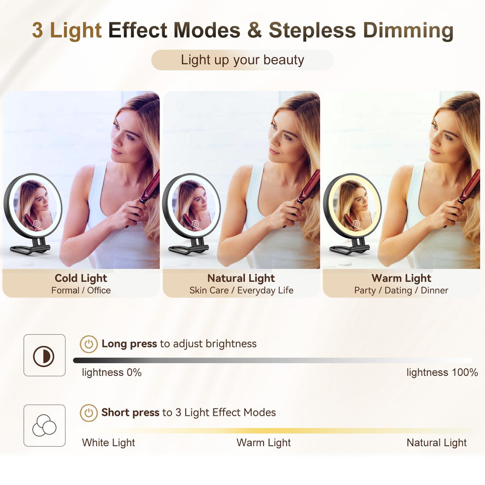 IMIKONA travel mirror 1X magnification is great for everyday makeup