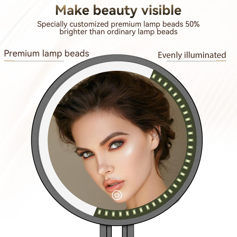 IMIKONA travel mirror 3000mAh battery enables cordless makeup anywhere