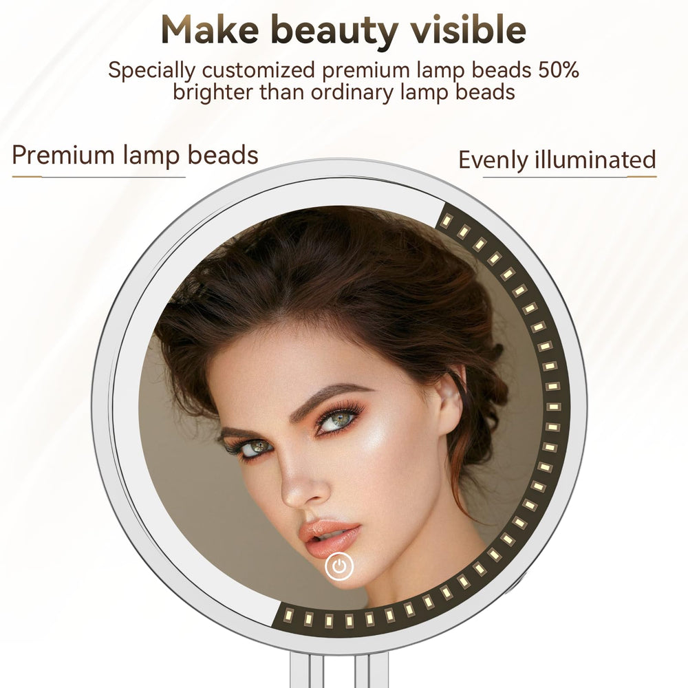 IMIKONA travel makeup mirror magnification 20x and 1x detail for precise work