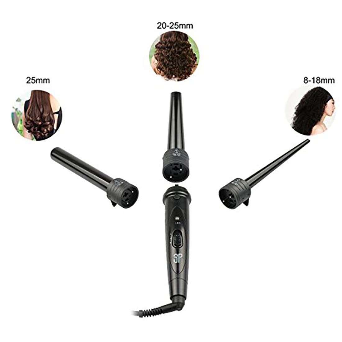 iMissiu Tourmaline large barrel creates voluminous curls that last.