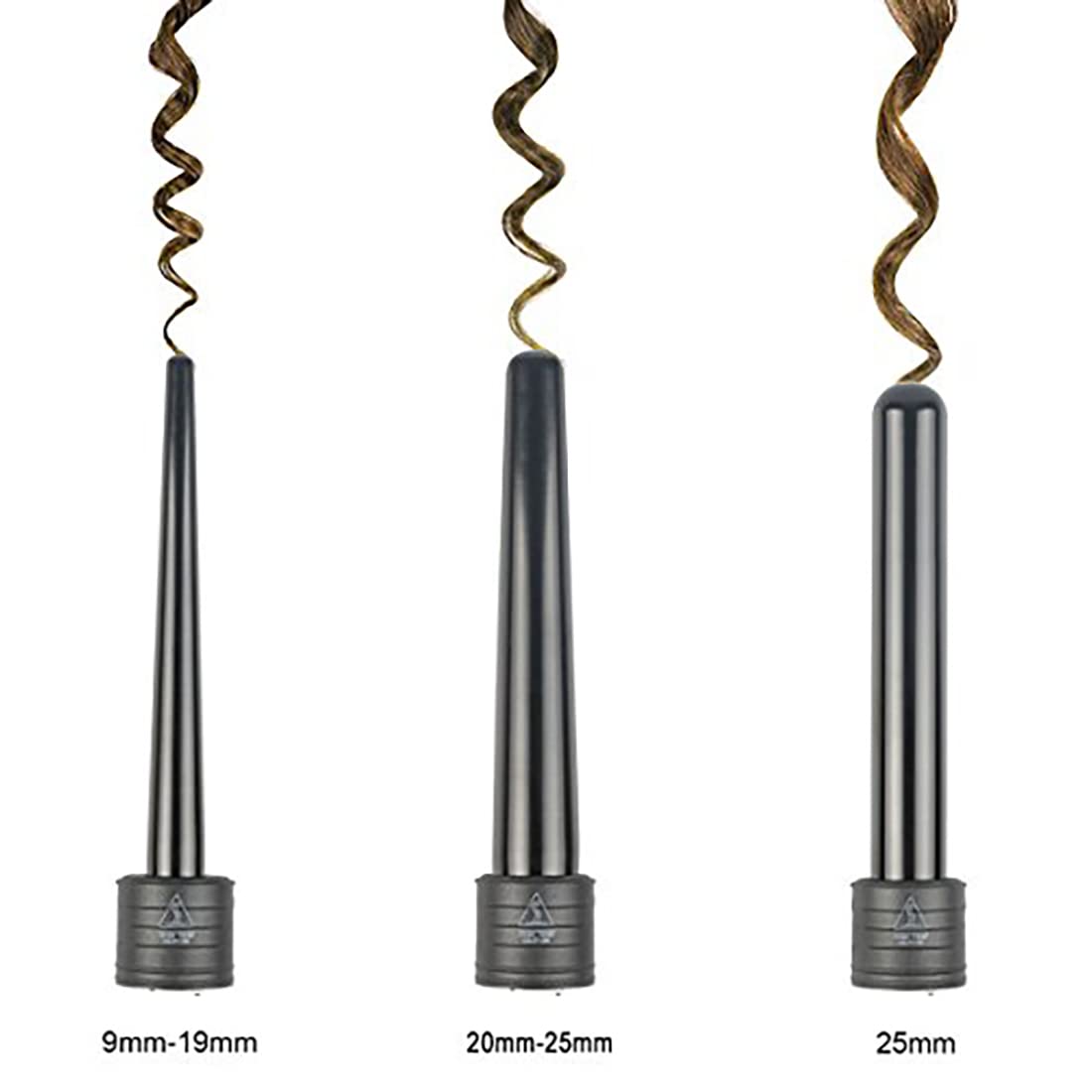 iMissiu Tourmaline small barrel for tight curls with frizz control.