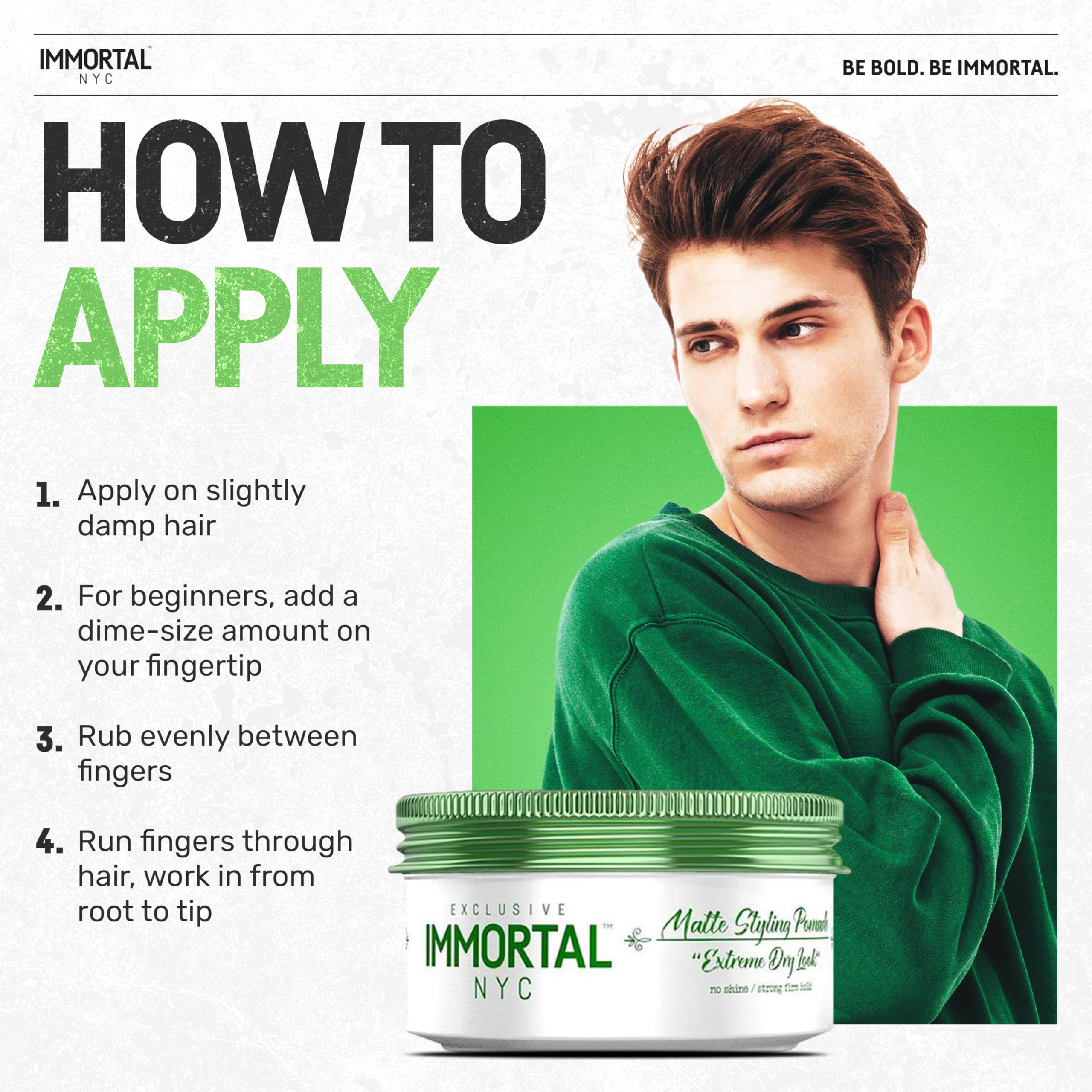 Immortal NYC works across all hair types for versatile styling.