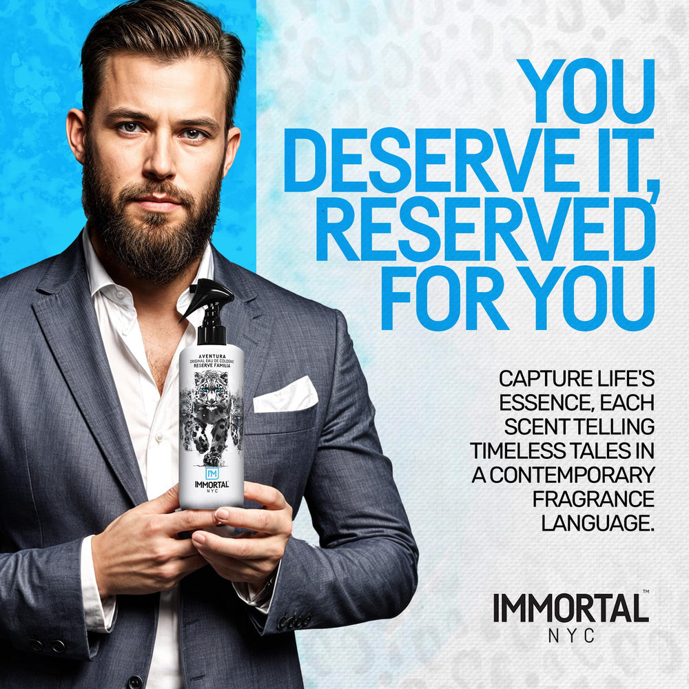 Immortal NYC Aventura apply-on-skin moment highlights soothing post-shave feel