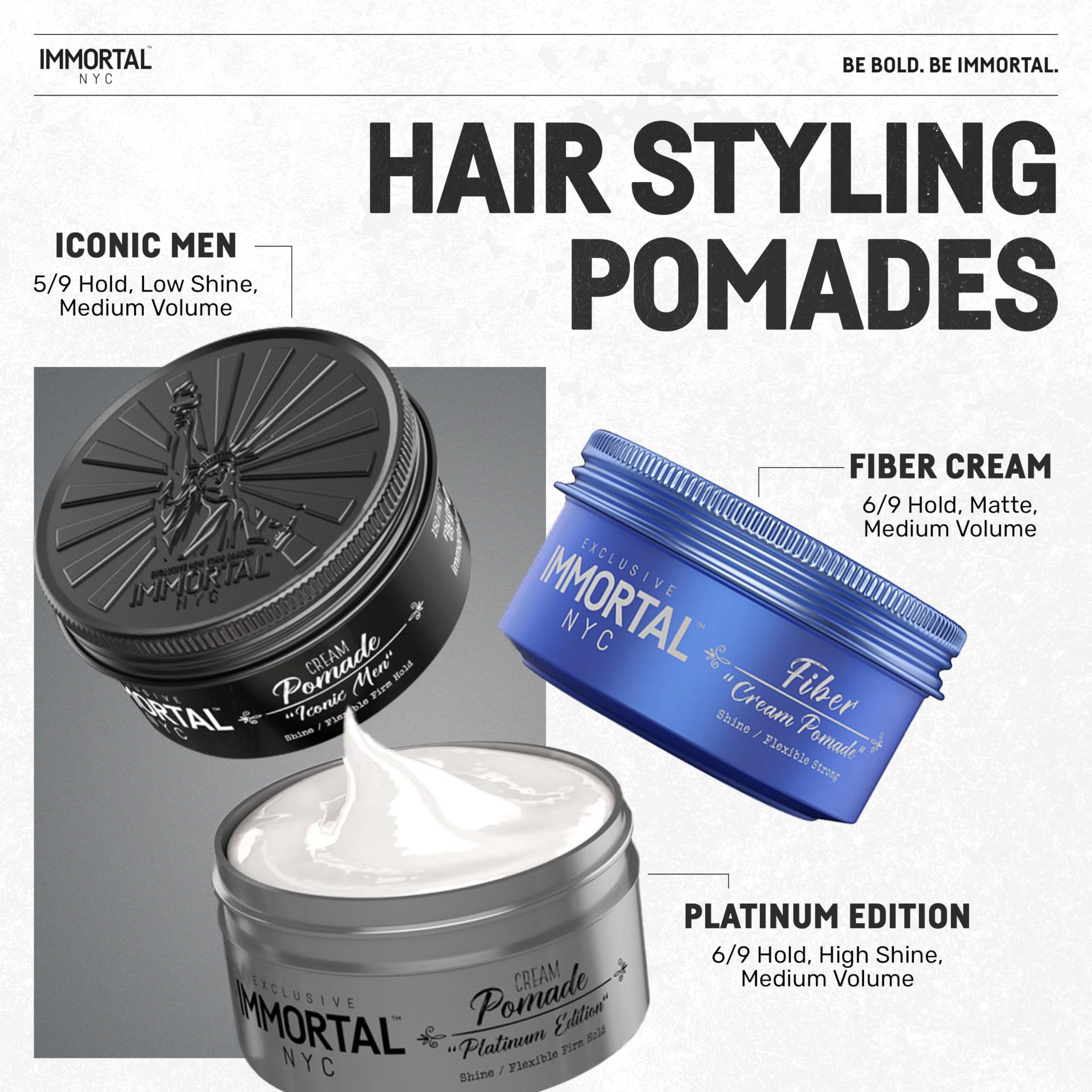 Immortal NYC Iconic Man Cream Pomade in workout setting staying put.