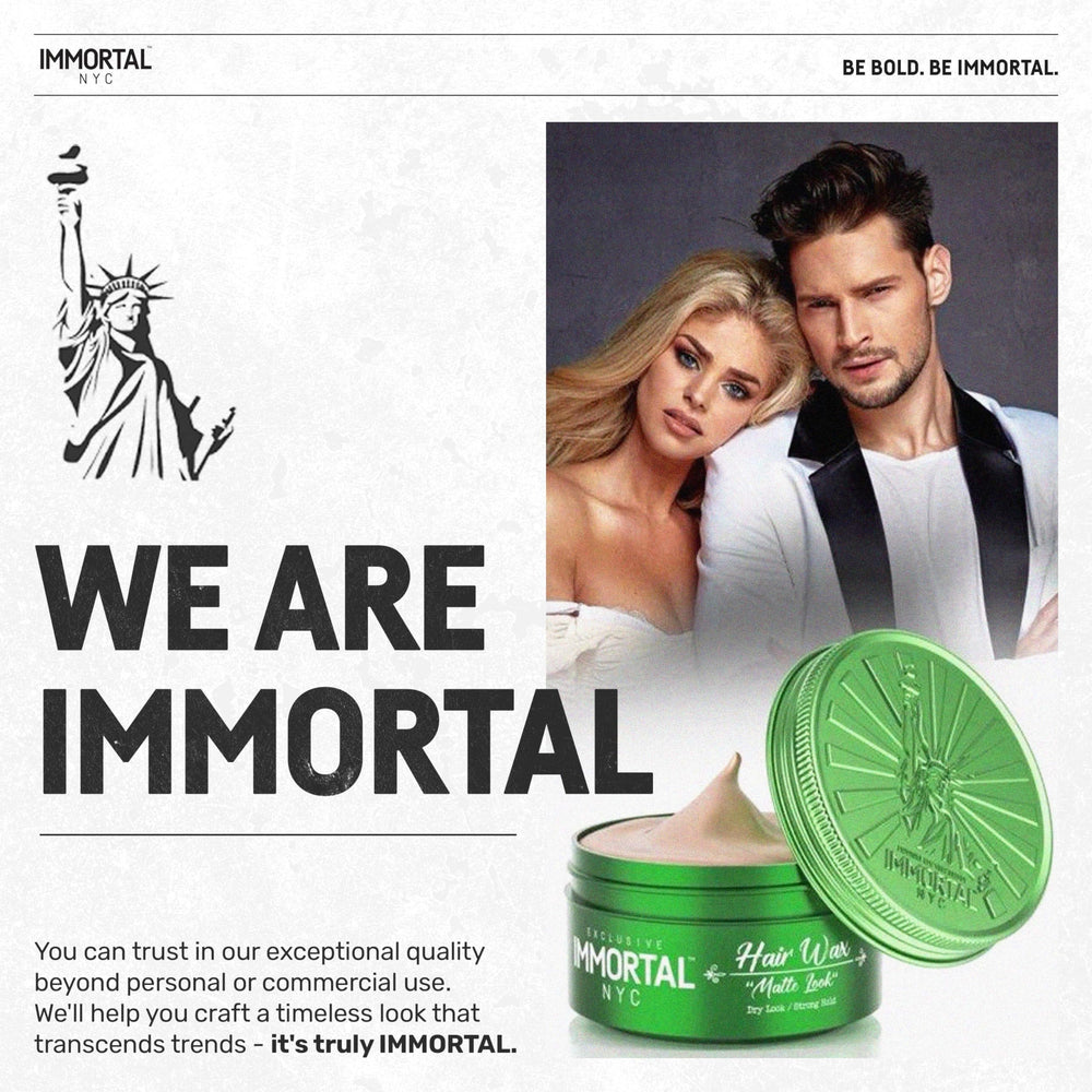 Immortal NYC Matte Look Hair Wax easy washout with water and no residue.