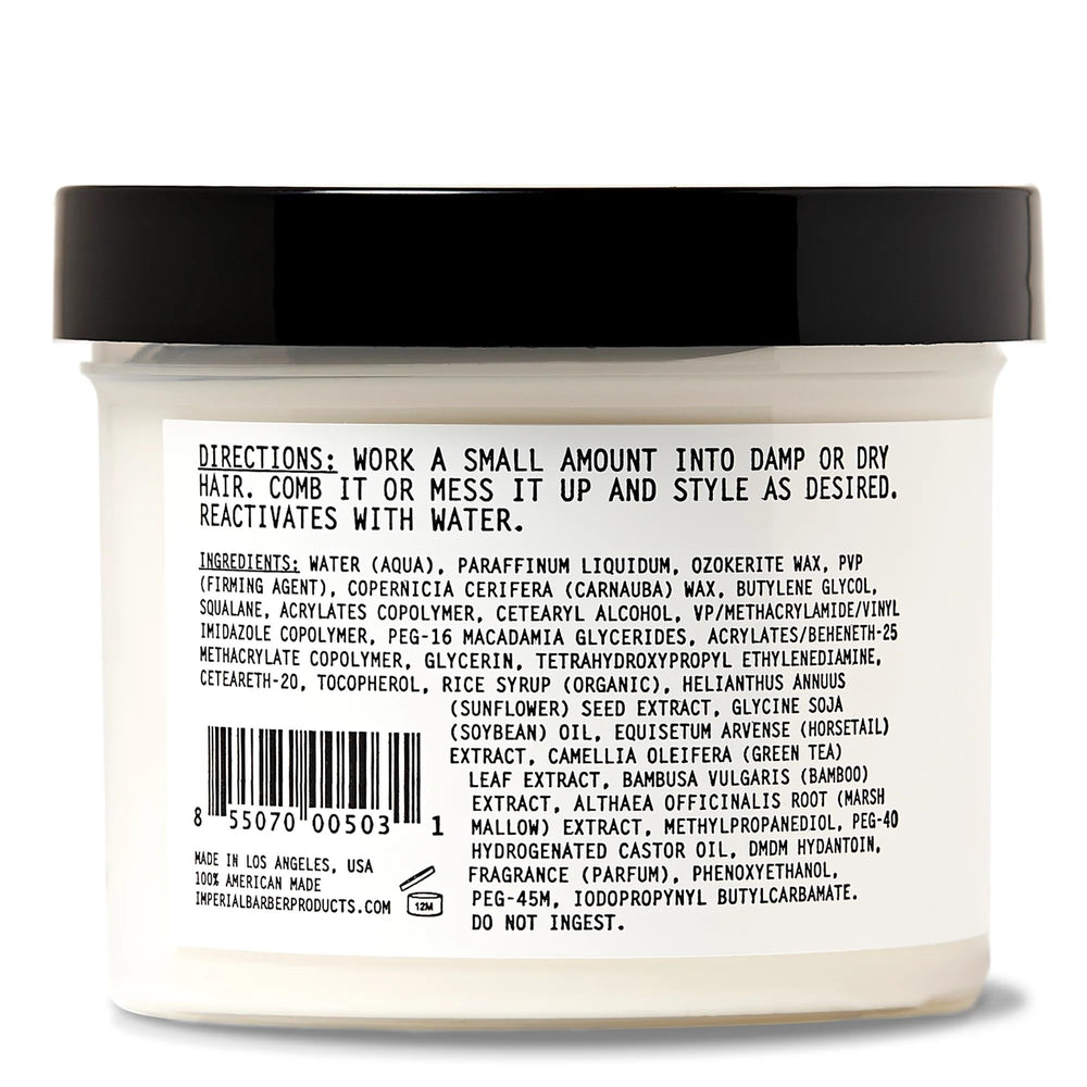 Imperial Barber Matte Pomade Paste water-based formula rinses clean with no residue