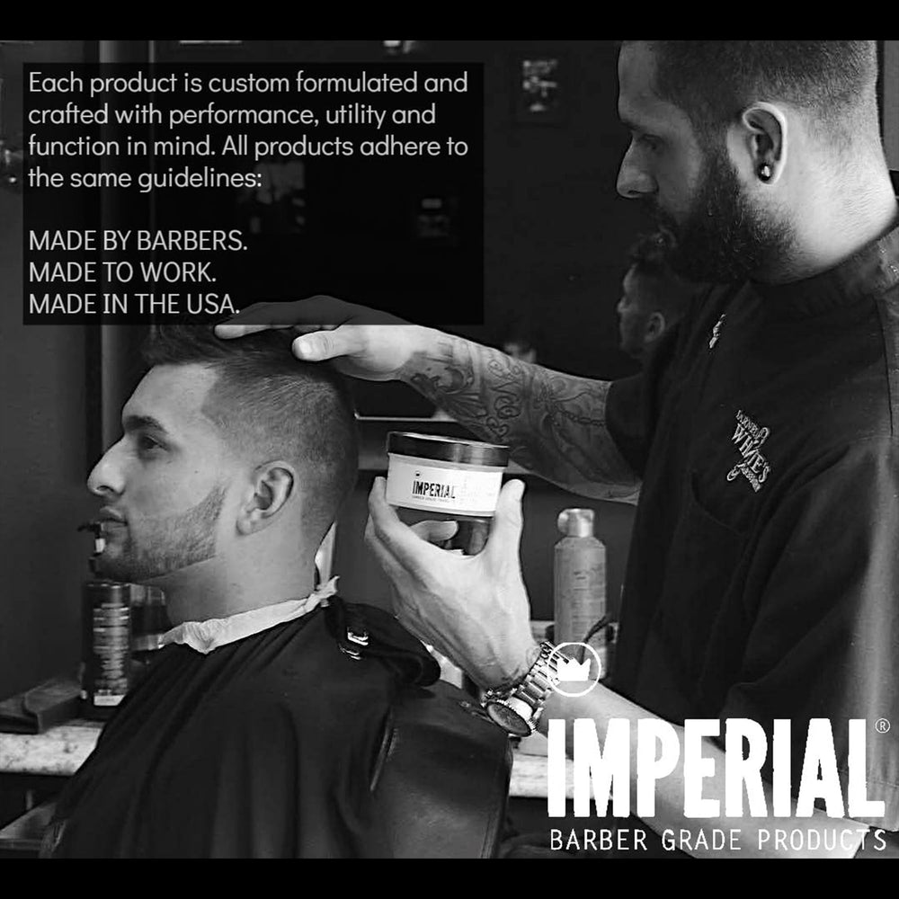 Imperial Classic Pomade applied to damp hair for smooth distribution