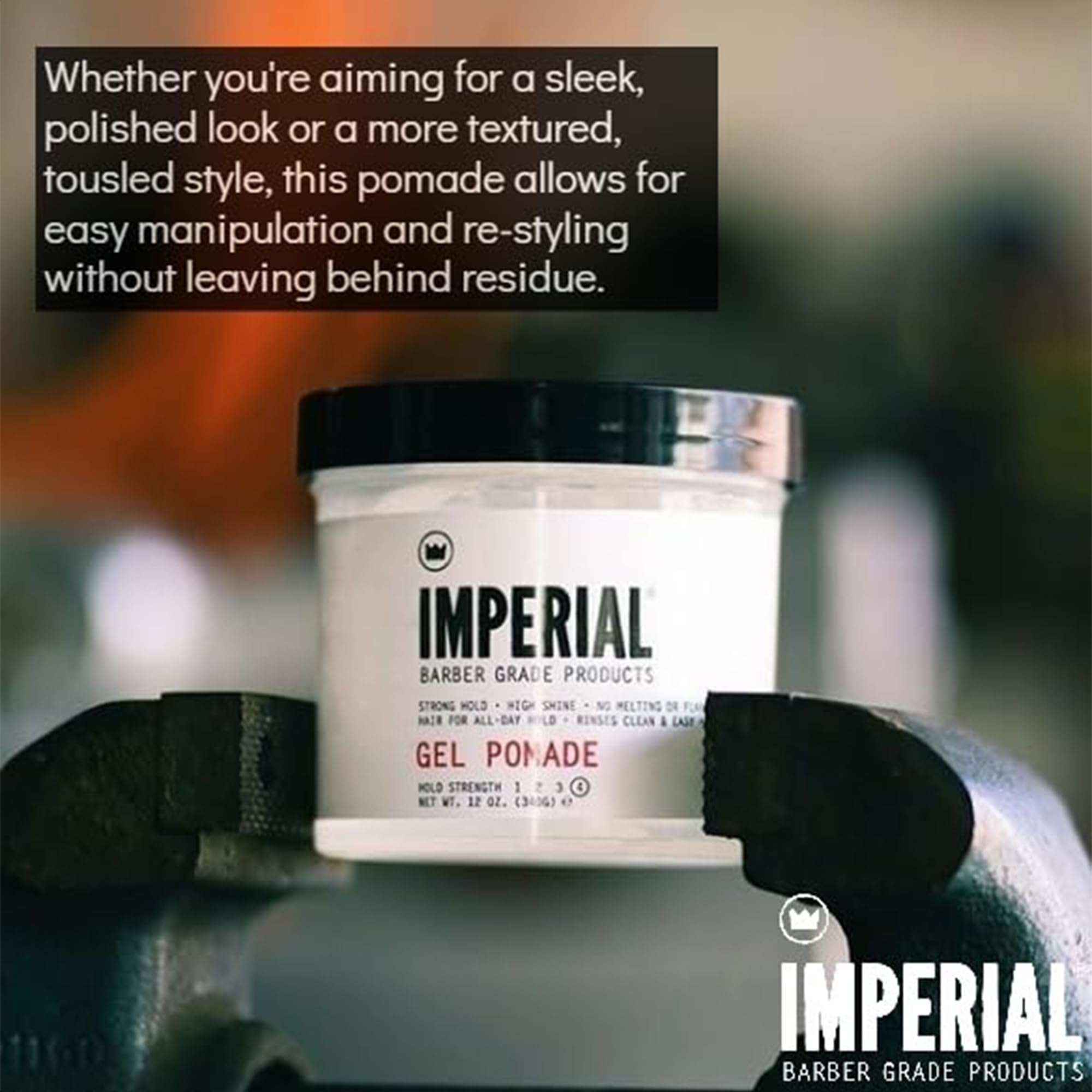 Imperial Gel Pomade volume effect on fine hair for lift.
