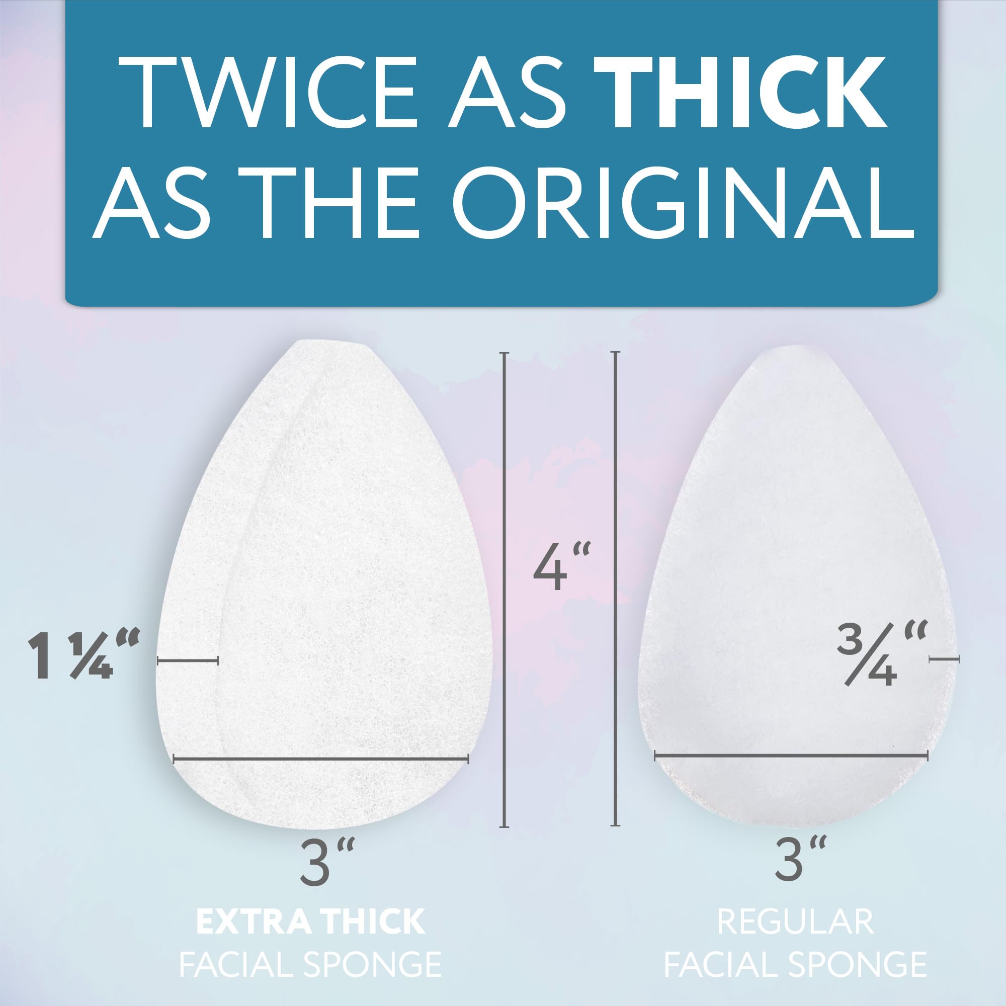 IMPRESA face sponge extra thick closeup ideal for deep cleansing