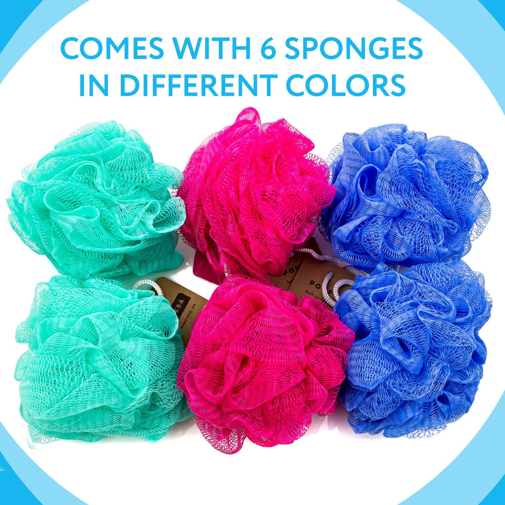 IMPRESA Mesh Bath Loofah Sponges air-dried after use for easy storage