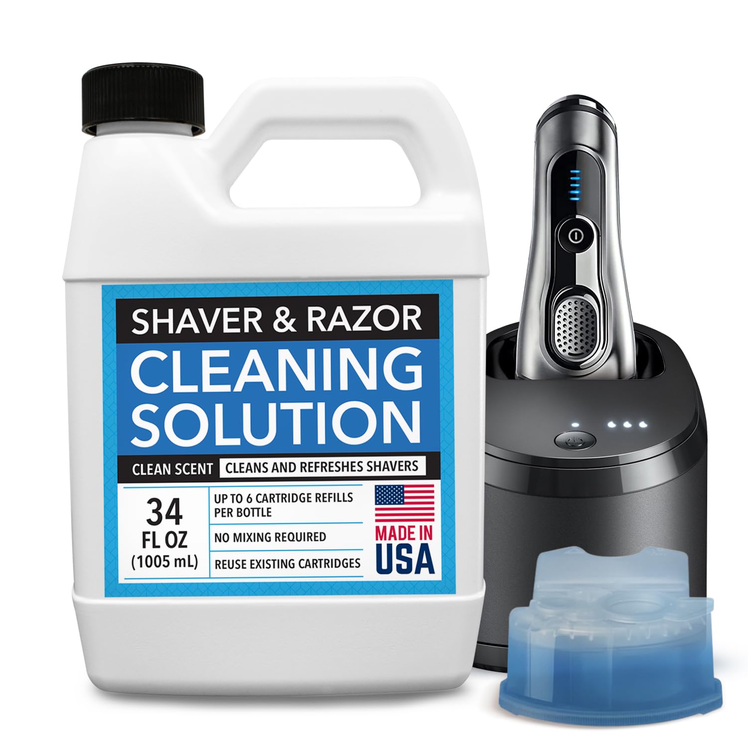 IMPRESA cleaning liquid bottle ready for quick cartridge refills.