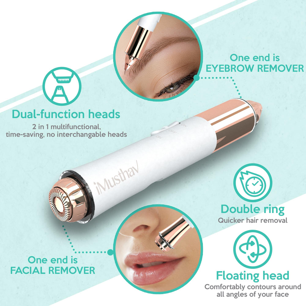 iMusthav gold-plated blade for smooth, hypoallergenic grooming