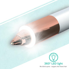 iMusthav LED illumination highlights stray hairs for precise shaping