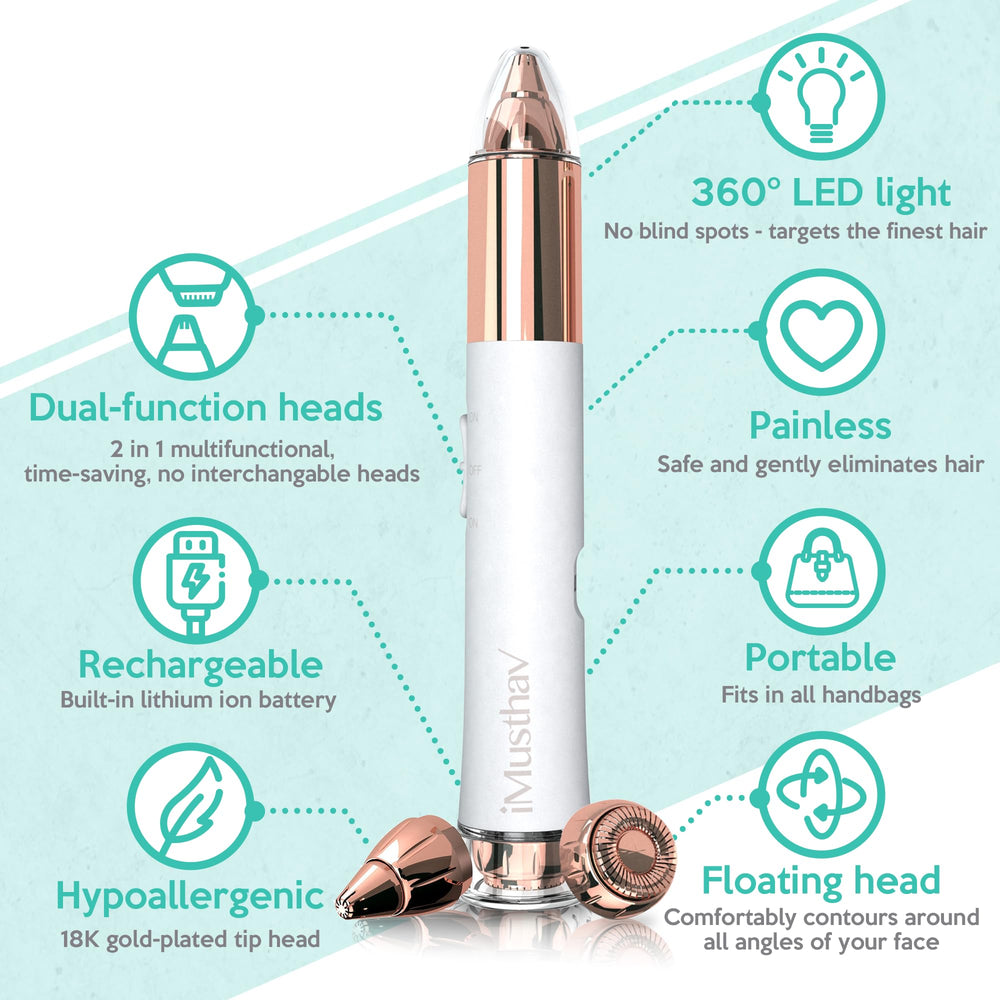 iMusthav mini facial hair remover 13mm for lip and chin touch-ups