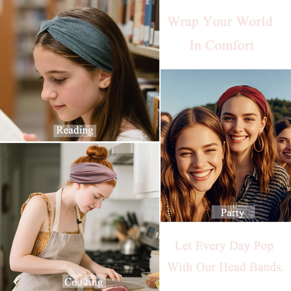 IMYORT headbands on model during yoga session for flexible styling