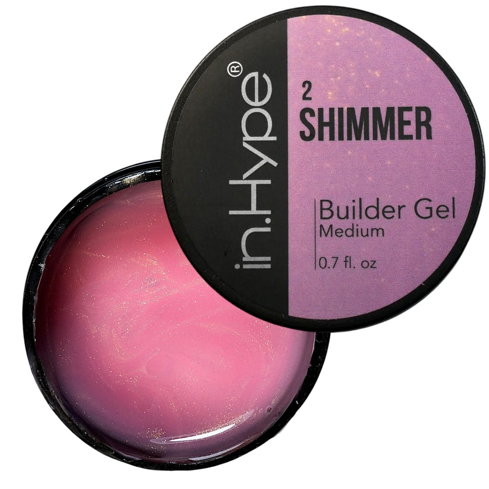 IN.HYPE Sculpting Hard Builder Gel bottle closeup for precise, long-lasting nail extensions.