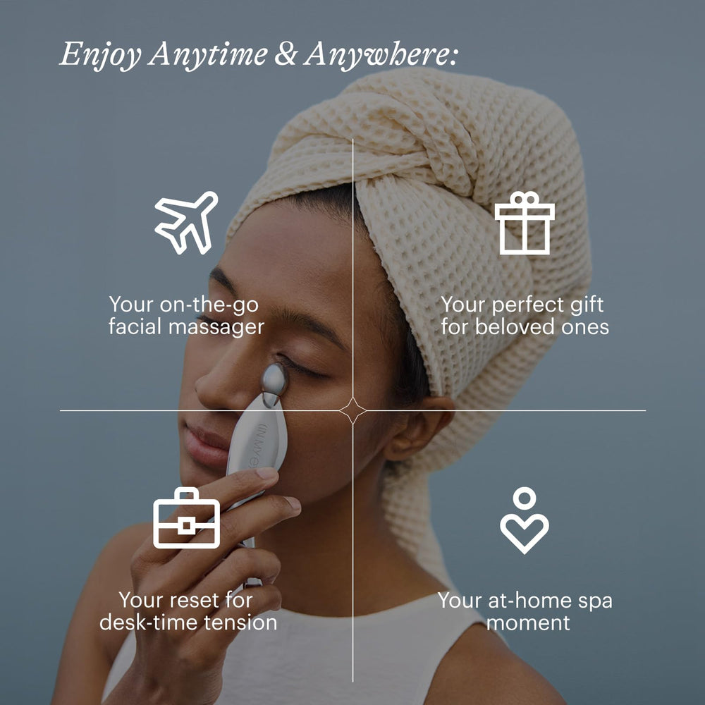 In My Eyes gua sha hot therapy to boost circulation and serum uptake.
