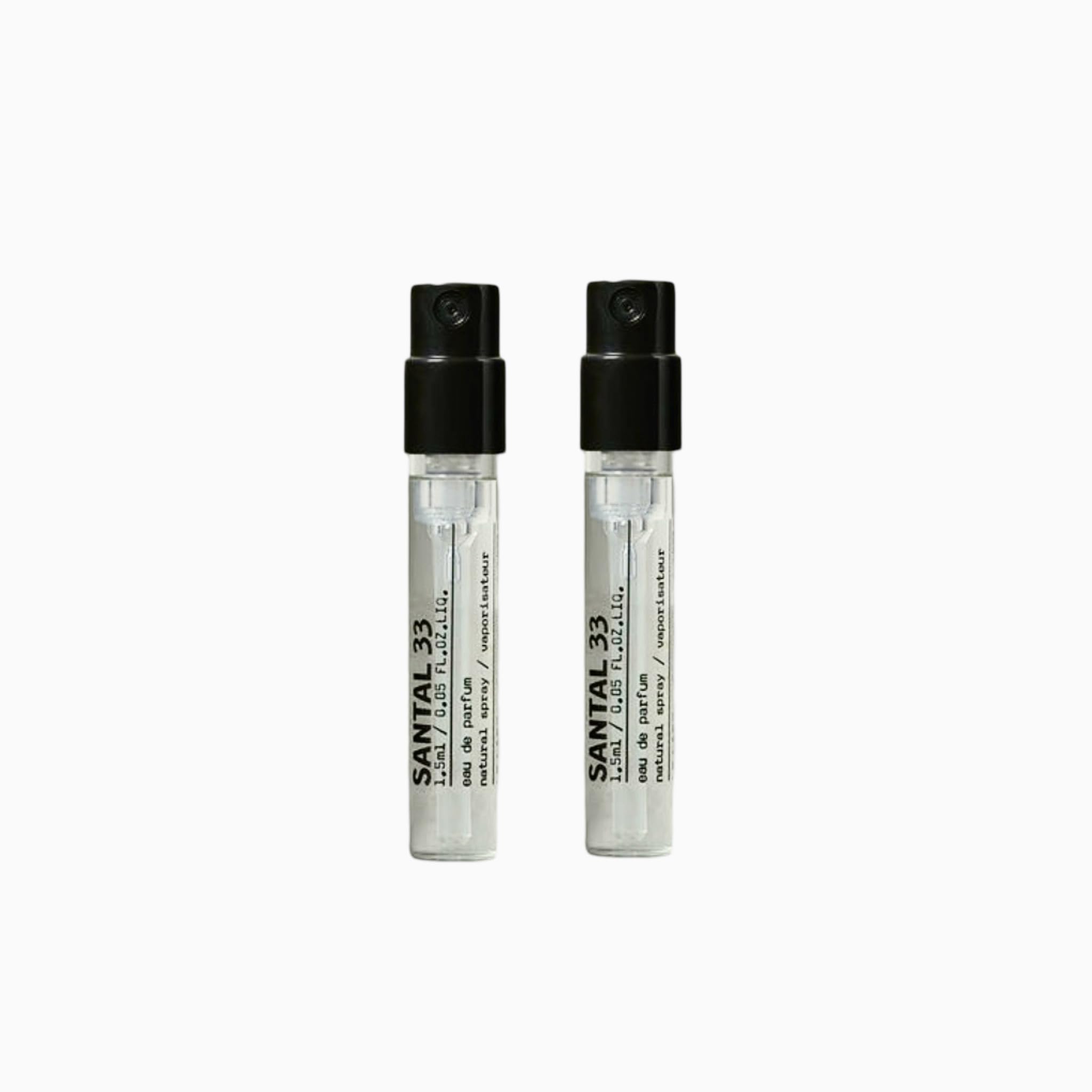 In1mart 2 Santal 33 sample vial highlights woody santalwood for personal fragrance exploration.