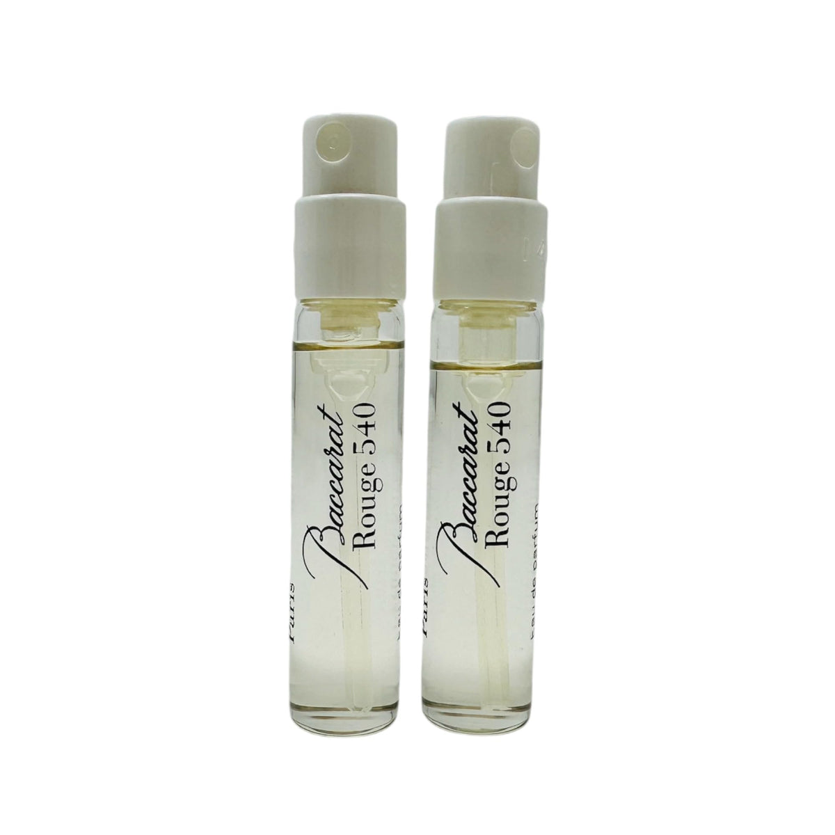 In1mart 2B Baccarat Rouge 540 sample vial pour shows portable testing for travel fragrance