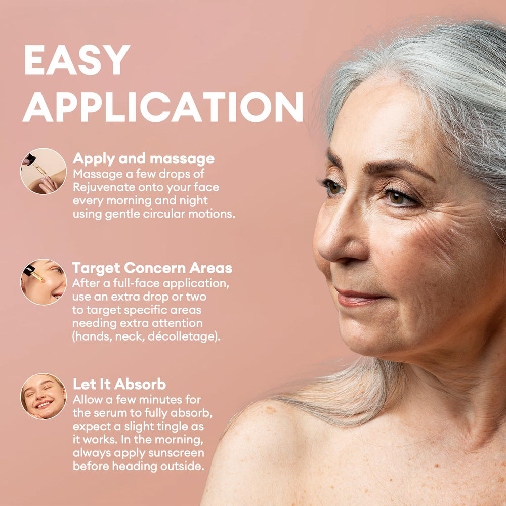 Inblair Rejuvenate Serum ingredients hyaluronic acid graphic highlights moisture retention benefits.