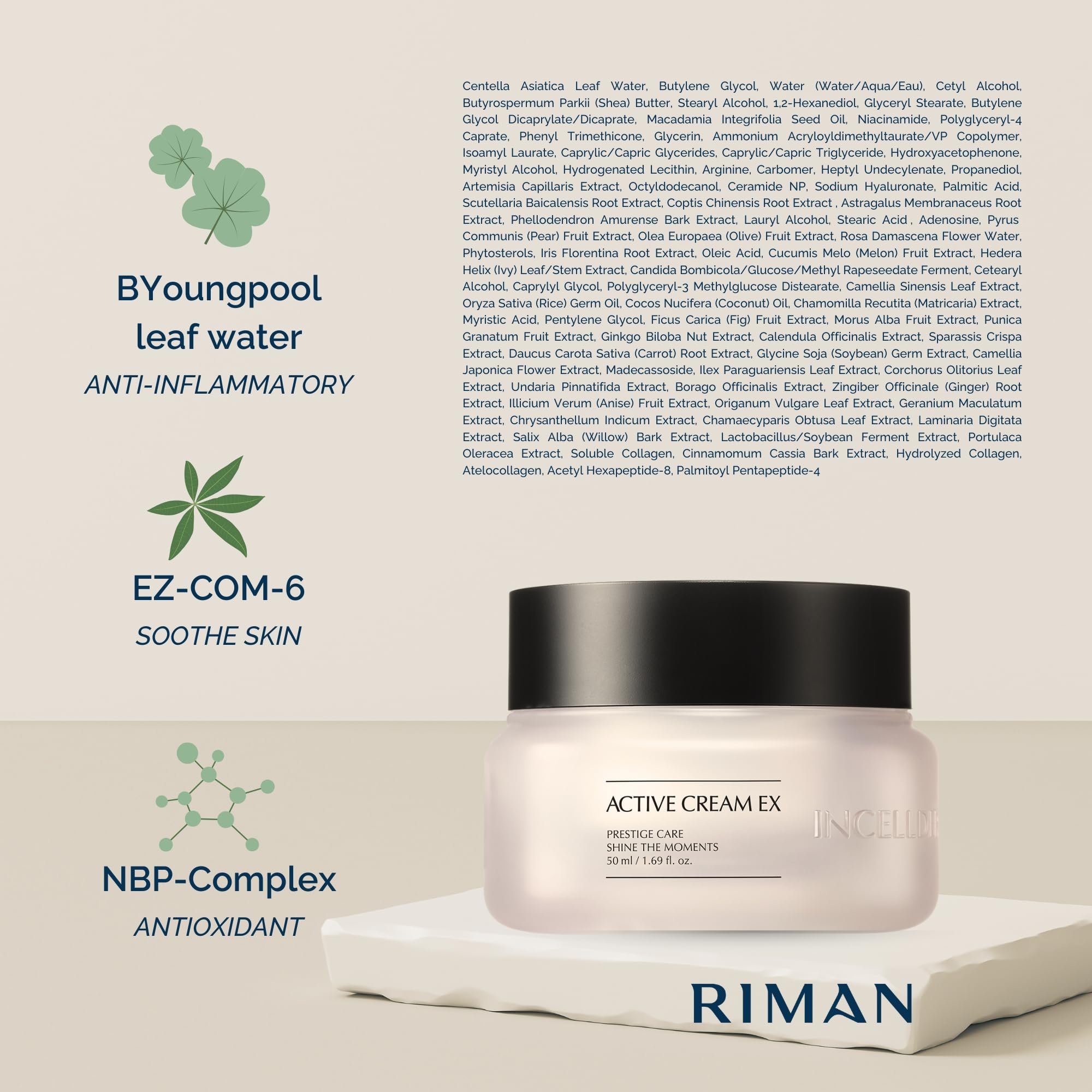 INCELLDERM Active Cream K-Beauty routine shot supports layering under makeup.