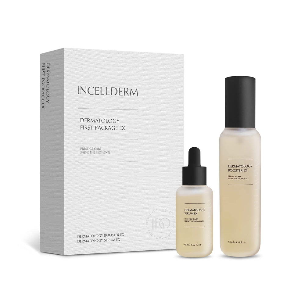 INCELLDERM Riman EX booster bottle delivering deep hydration for radiant skin.