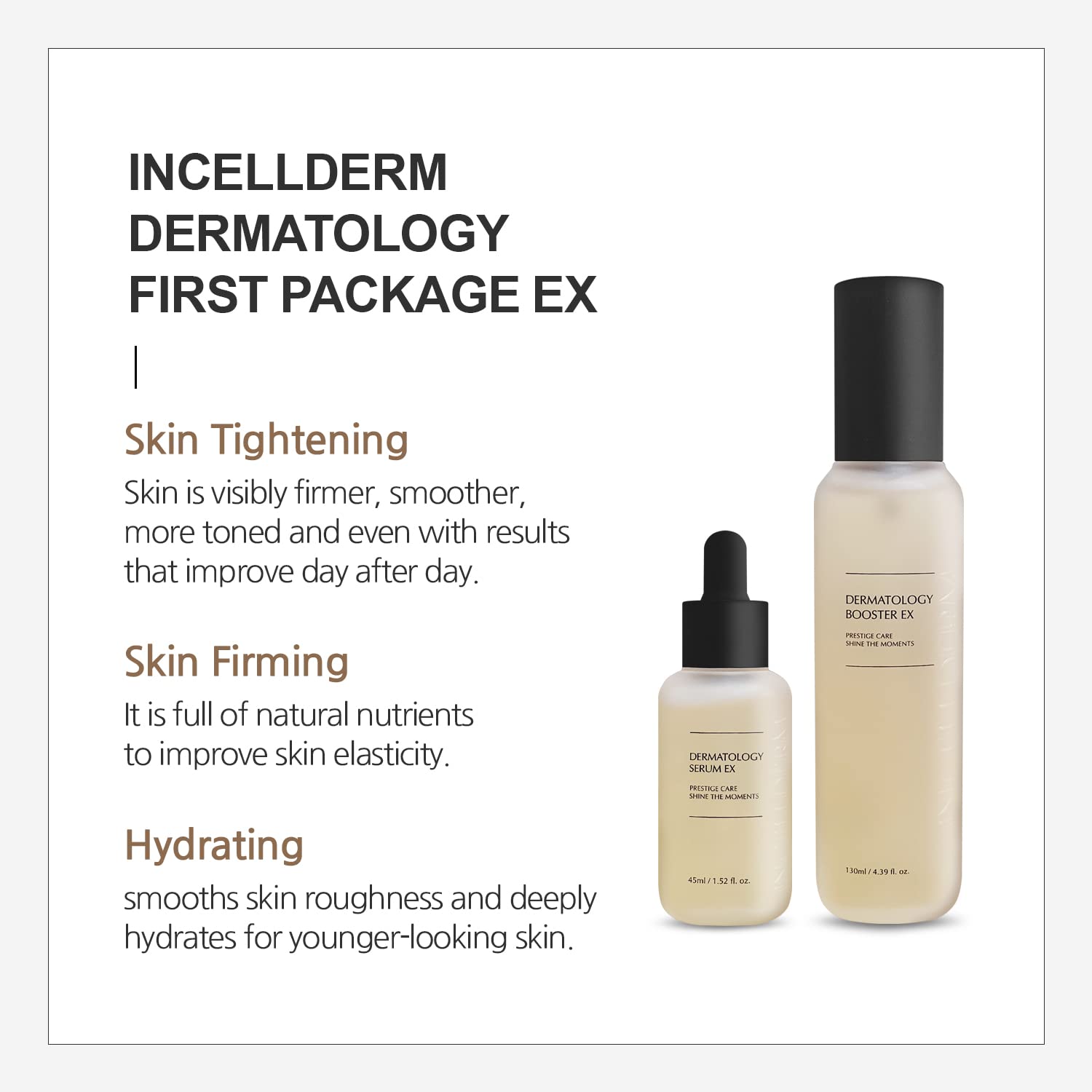INCELLDERM Riman EX duo packaging showing a spa-grade daily skincare routine.