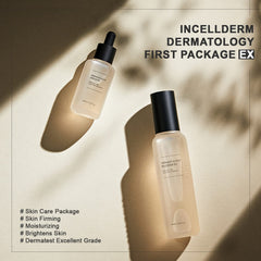 INCELLDERM Riman EX serum bottle nourishing drops for smooth, even tone.