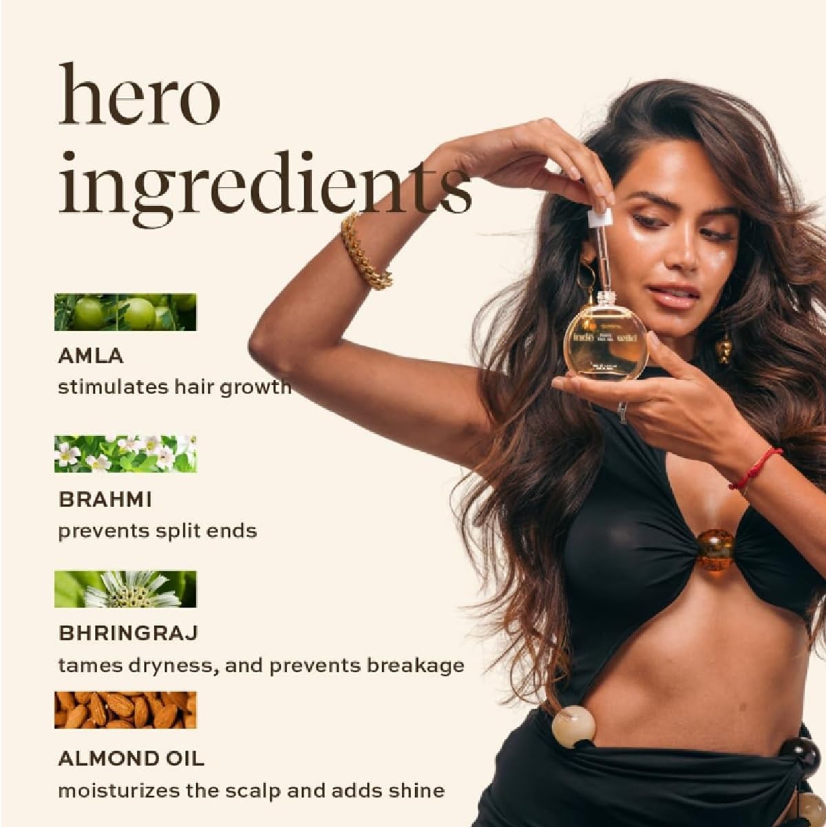 Inde Wild Champi Brahmi focus on split-end reduction and conditioning