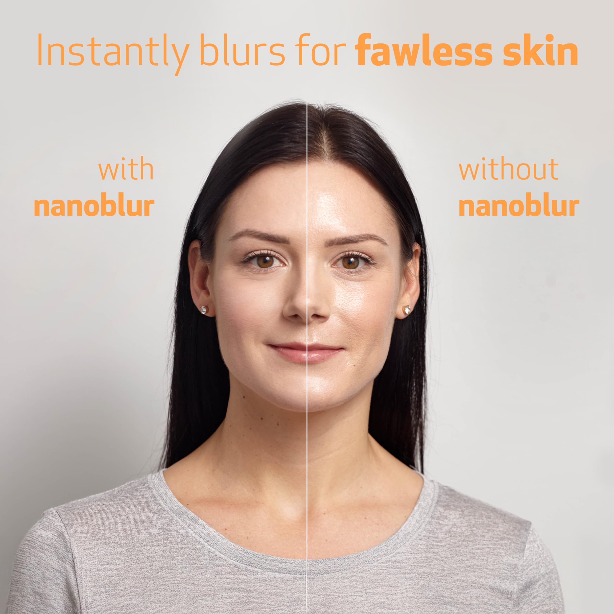 Indeed Nanoblur application dot pat demonstrates quick blur without cakiness.