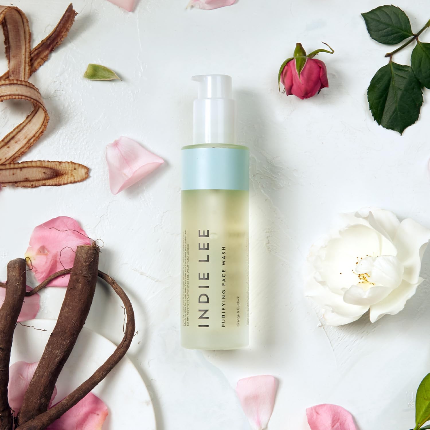 Indie Lee Purifying Face Wash foam lather for makeup removal.