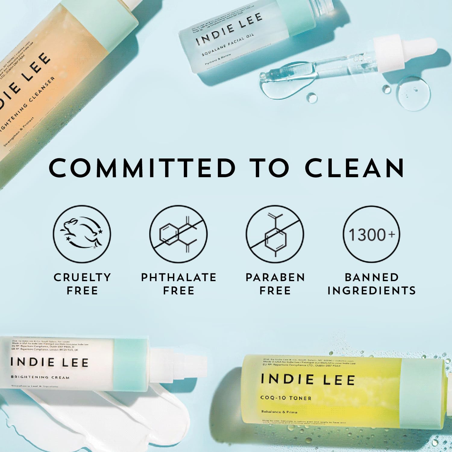 Indie Lee Purifying Face Wash makeup removal close-up.
