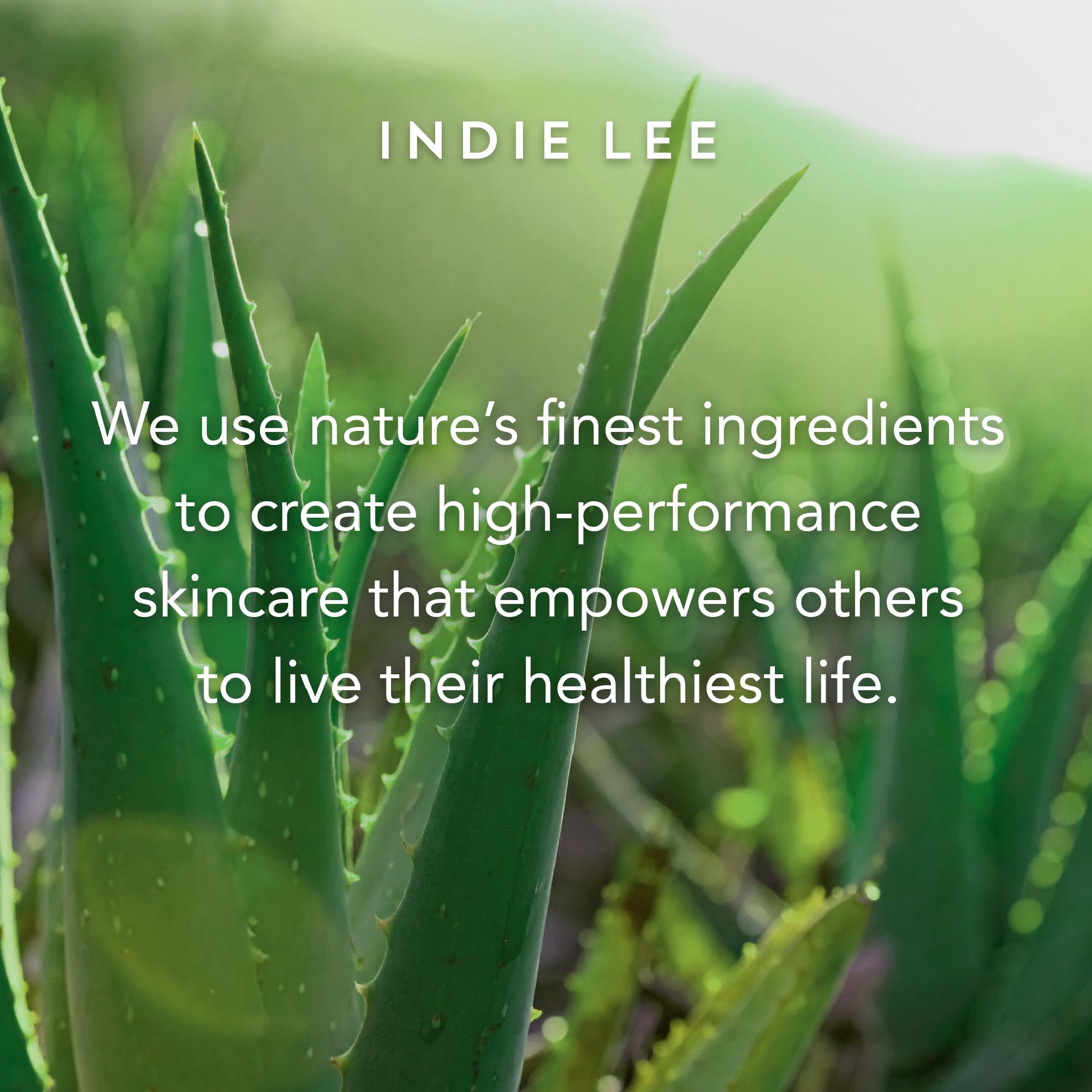 Indie Lee Squalane Oil bottle in routine setup suggests simple skincare.