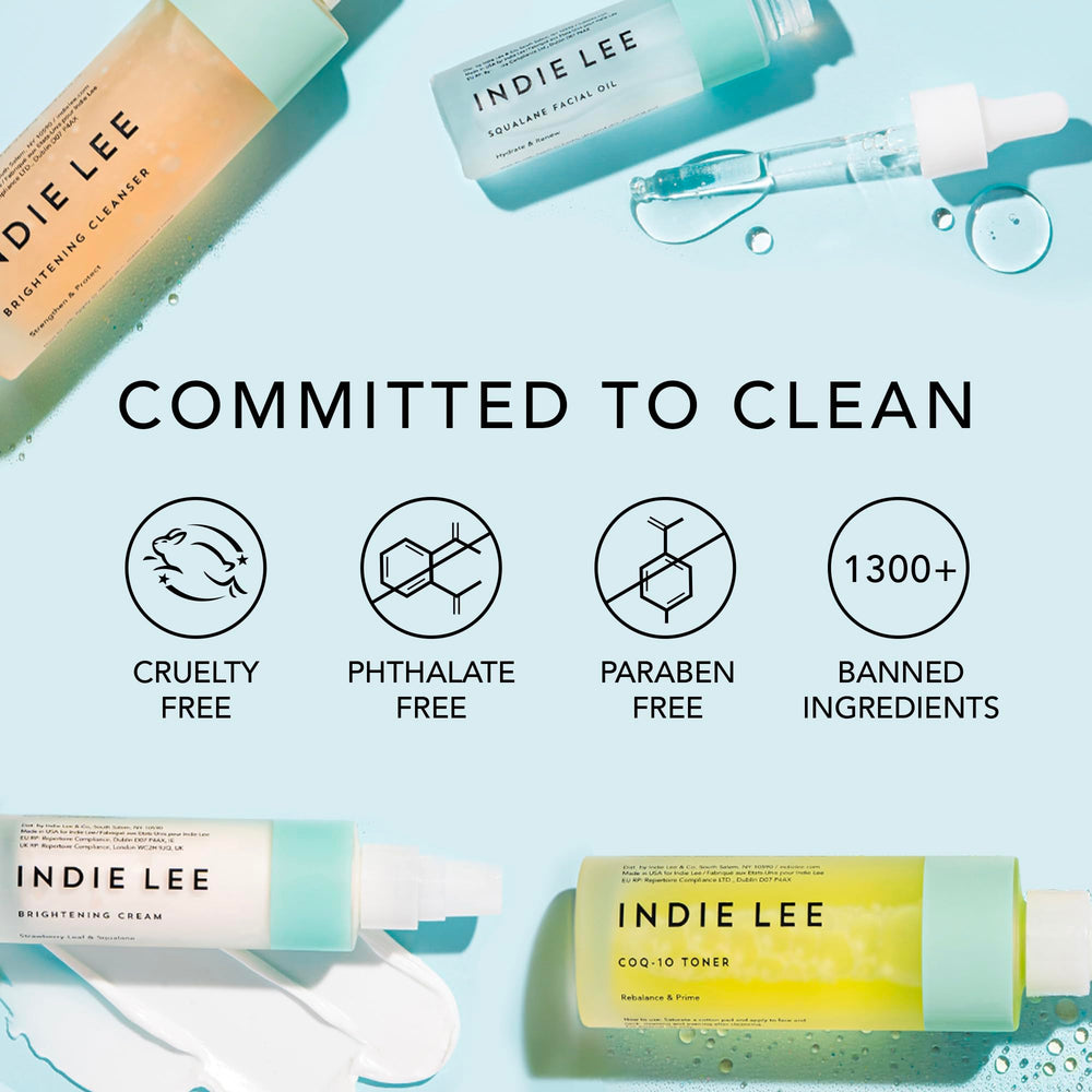 Indie Lee Sunflower Oil ingredient close-up showing makeup removal support.
