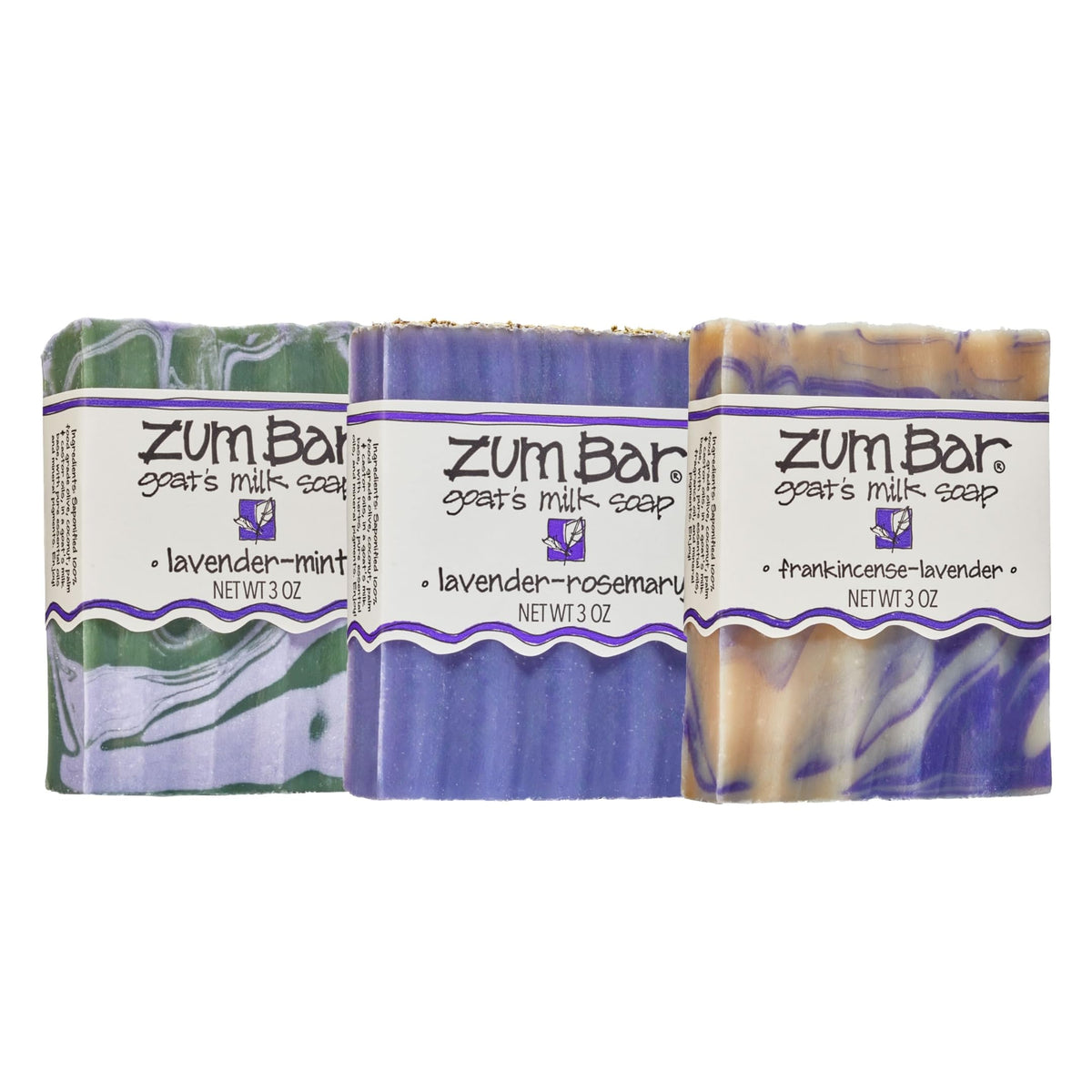 Indigo Wild Goat's Milk Soap Bar Lavender Blends 3 oz pack with soothing scent and gentle cleansing.