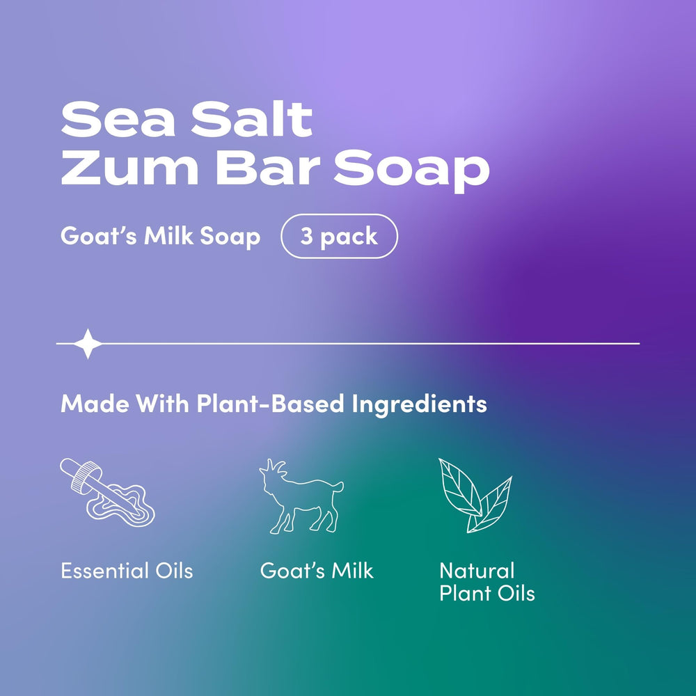 Indigo Wild Zum Goat Milk Soap Sea Salt bar with fresh scent for hands and body