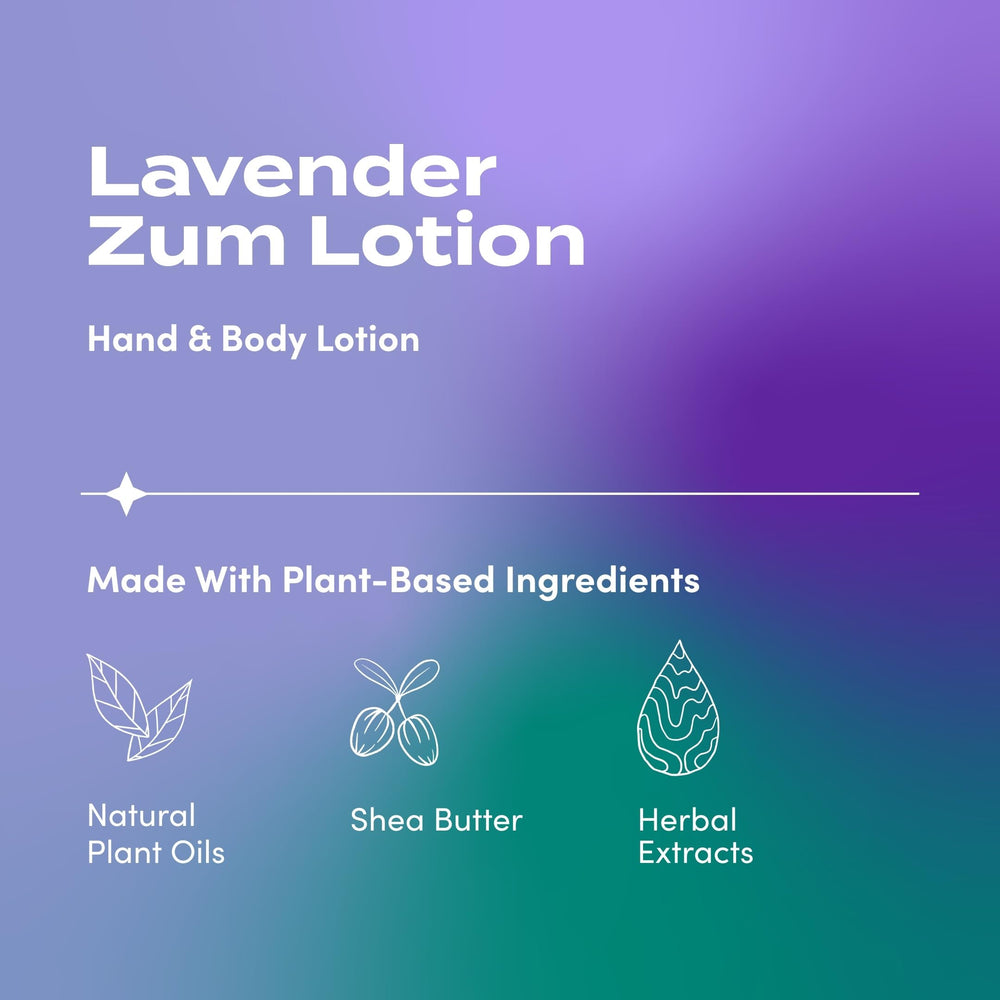 Indigo Wild Zum Lavender hand lotion pump bottle for easy, mess-free application.