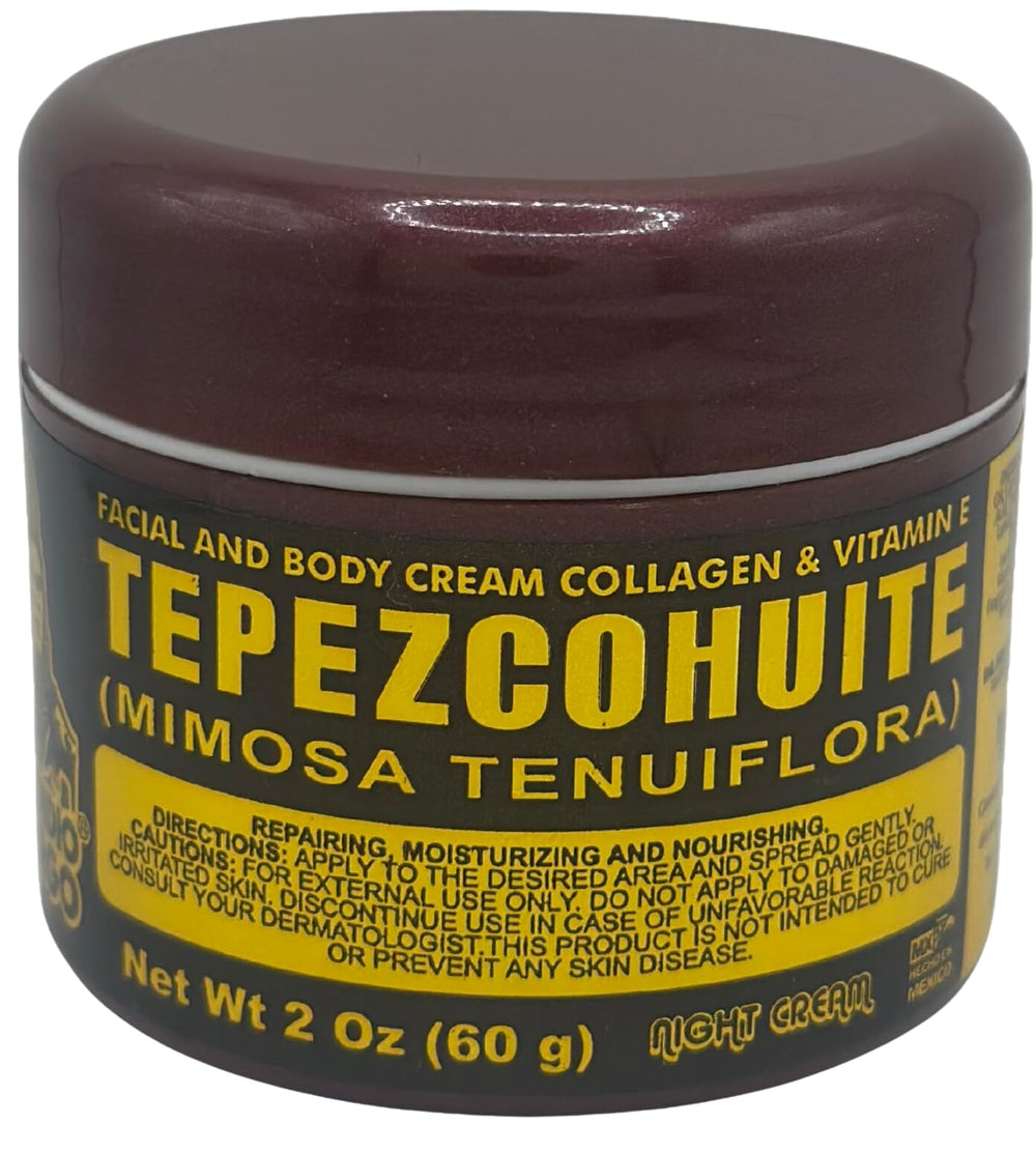 Indio Papago Night Cream Tepezcohuite bottle for nighttime nourishment and a soothing routine