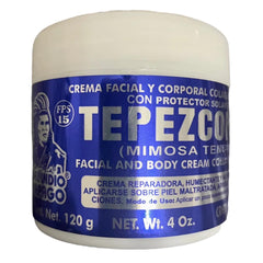 Indio Papago Tepezcohuite cream jar in white for daily hydration