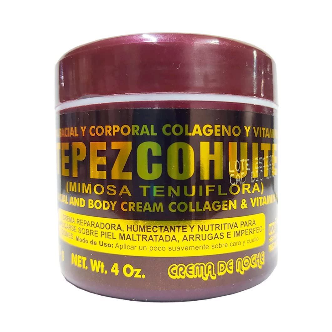 Indio Papago Tepezcohuite cream with collagen and vitamin E nourishes the skin.