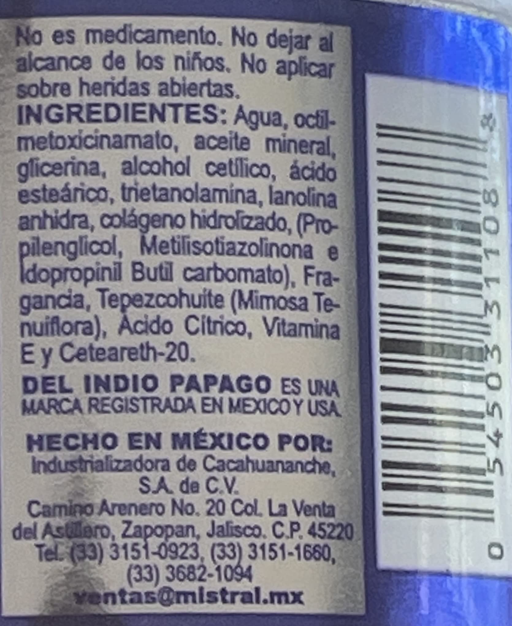 Packaging of Indio Papago Tepezcohuite cream for premium skincare routine