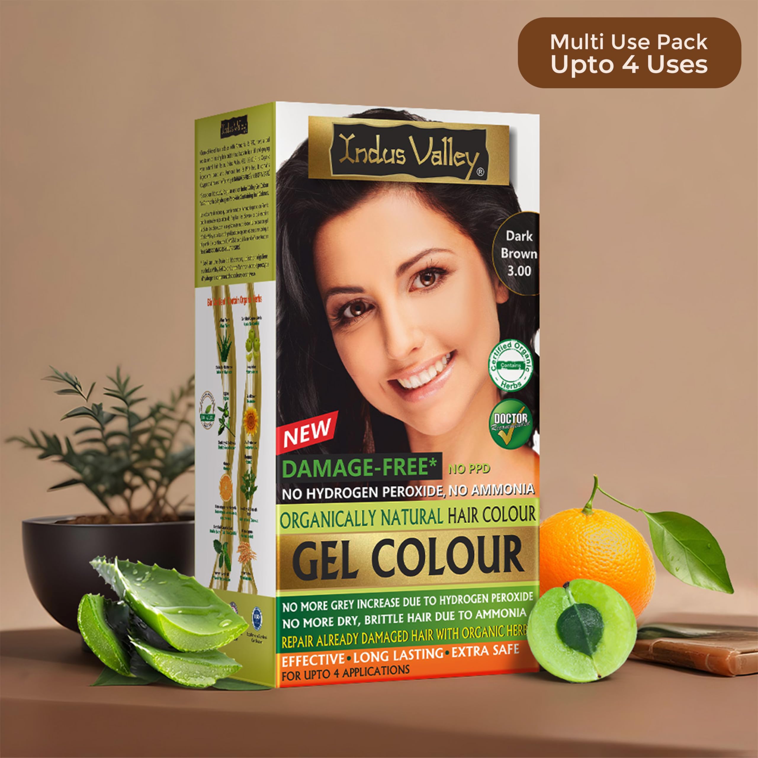 Indus Valley eight nourishing herbs blend shown as part of formula.
