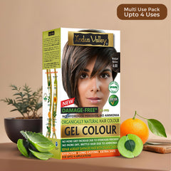 INDUS VALLEY gel hair color coverage 35mins — quick gray coverage option.